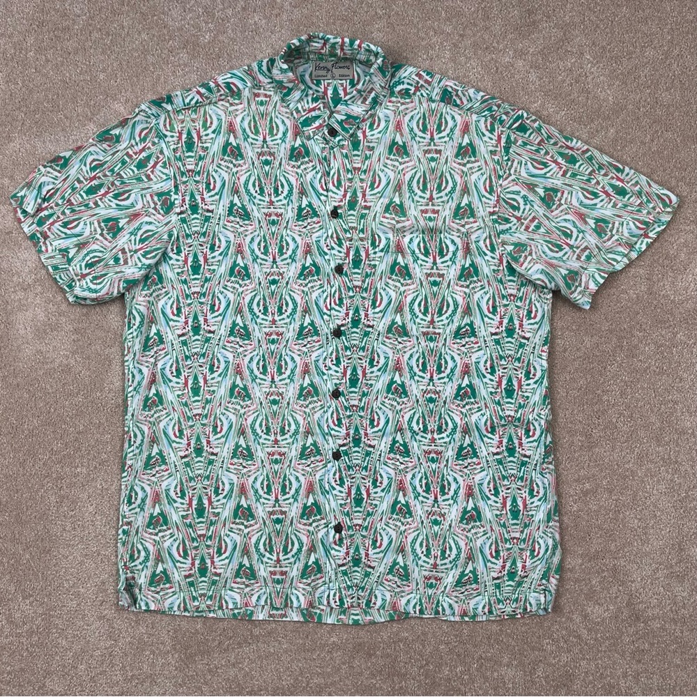 Kenny Flowers Limited Edition Shirt Adult Large Button Up Hawaiian Preppy Men